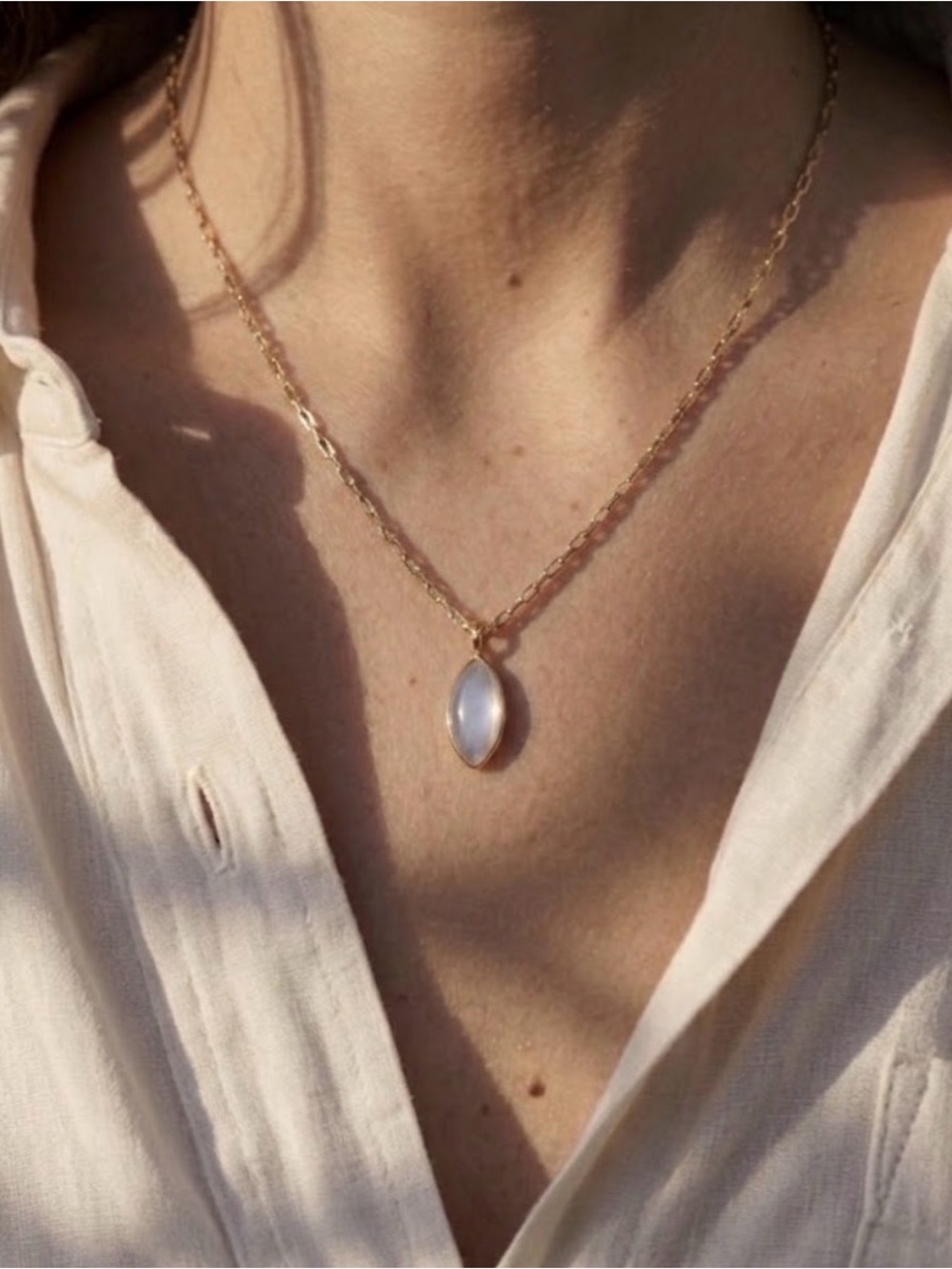 Marquise Moonstone Necklace